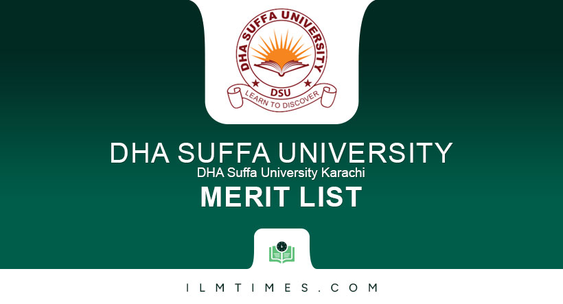 DHA SUFFA University Merit List